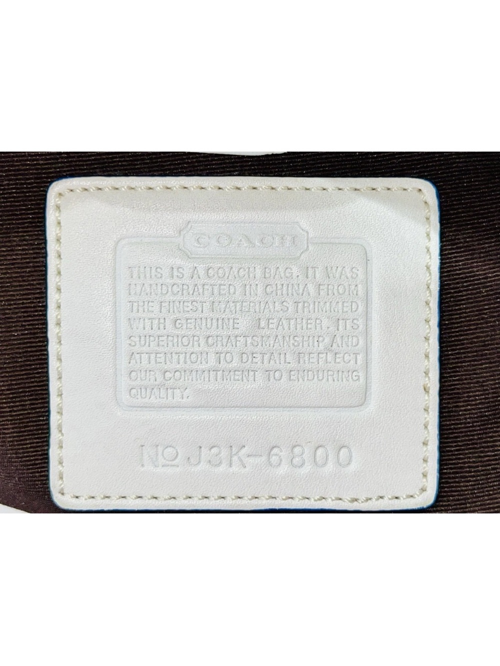 Coach Signature Logo Shoulder Purse Blue W/White Trim Silver Hardware J3K-6800 - Picture 10 of 13